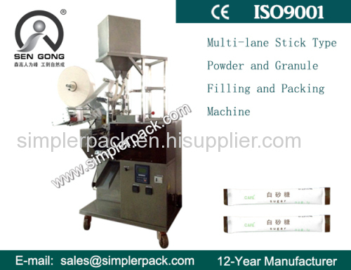 Stick Type Granules and Powder Filling Forming Sealing Machine with Multi-lanes