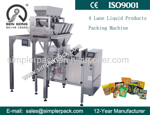 4 Electric Scale Automatic Pre-made Bag Packing Machine 