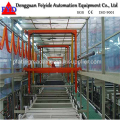 Feiyide Automatic Gentry Type Zinc / Galvanizing Barrel Electroplating Production Line for Metal Parts