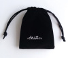 Customized jewelry velvet pouches large wholesale drawstring velvet bag