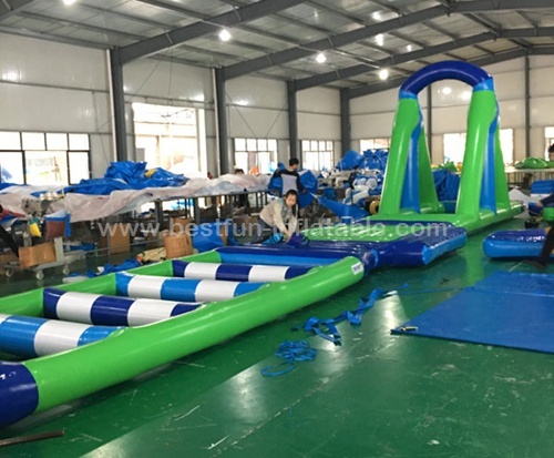 Hurdles Fun Run Inflatable Water Obstacles Course