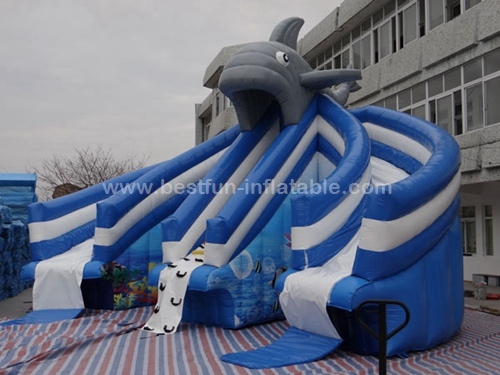 Inflatable commercial entertainment water pool slide
