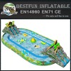 Inflatable Water Park With Big Pool And Slide For Land