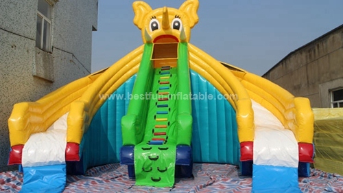 PVC tarpaulin giant inflatable floating water pool slide