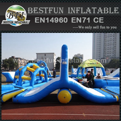 Swimming pool float inflatable aqua obstacle course