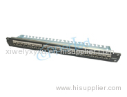 FTP Cat.6A Modular Patch Panel 24Port With Back Bar