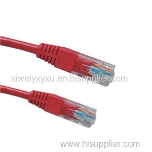 UTP Cat.5e Patch Cord Plain Molded Red Color