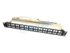 FTP 1U Cat.6A Empty Patch Panel 48Port With Back Bar