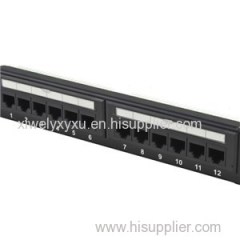 UTP Cat.5e Patch Panel 12Port Dual Use IDC