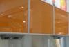 Orange Painted Tempered Glass Panel EN12150 Standards For Kitchen Cabinet