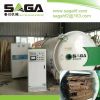 Wood drying kiln machine with radio frequency heating under vacuum
