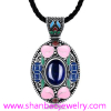 Silver Plated Costume Fashion Jewelry China Style Gemstone Women Woman Ladies Party Necklaces