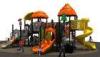 outdoor playground equipmen wiht plastic tunnel and slide for park and school kidscenter for chil