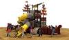 new designe pirate ship and outddoor playground equipment with slides for kids