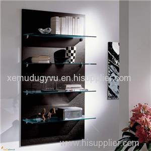 Wall Clear Glass Shelves For Bedroom