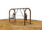 Brown Children Swing Sets For 2 Children Standard Height Small