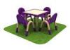 Square Children Table And Chairs Solid Wood For Amusement Park