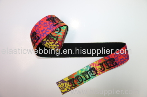 shining elastic webbing elastic ribbon double face printed