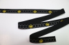 jacquard elastic woven ribbon with rubber stripe