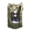 Customize stone style artificial mini fiberglass fountains water system statue