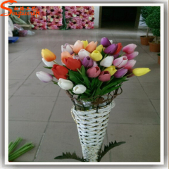 Factory wholesale artificial flower tulipscolor customize bouquet