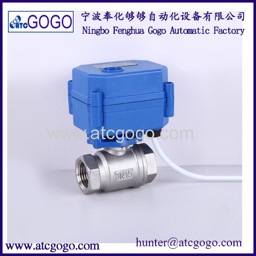 Wholesale mini motorized ball valve 2 way SS electric actuator valve