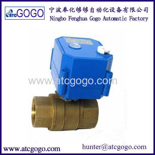 2 Way motorized ball valve with manual override for HVAC