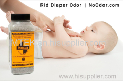 SMELLEZE Natural Diaper Pail Odor Control Deodorizer: 2 lb. Granules Kill Stinky Poop & Pee Stench