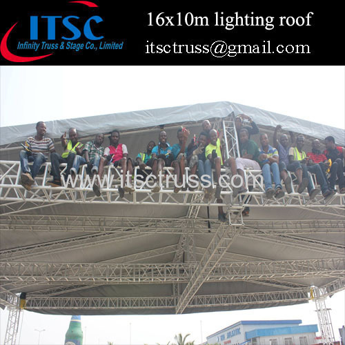 16x10M lighting truss pyramid roof in Africa