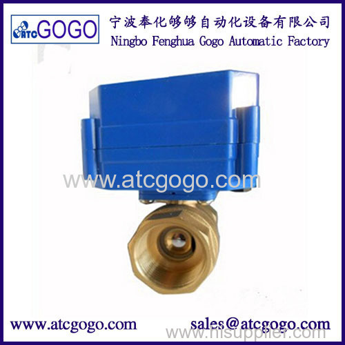 2 way motorized ball valve 6N.m motor actuated valve brass shut off valve