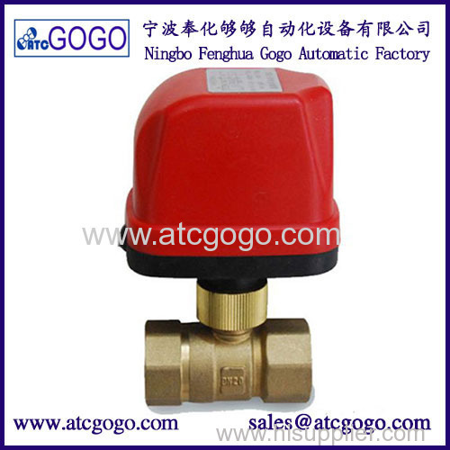 2 way motorized ball valve 3.5N.m electric operated valve brass quick installation valve