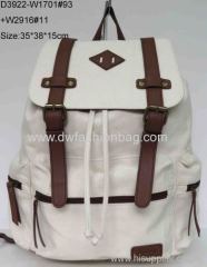 Fashion canvas white backpack