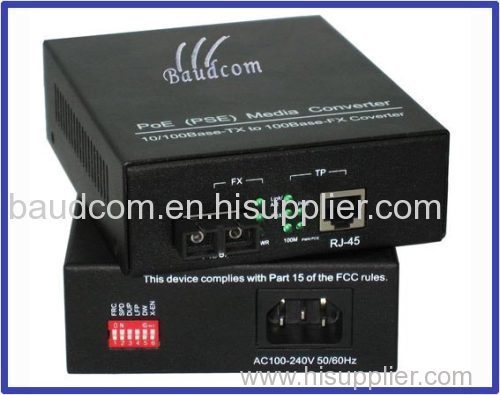 10/100M POE Fiber Media Converter