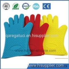 Perfect FDA Highest Rated Heat Resistant Five Fingered Grilling Oven Silicone Glove