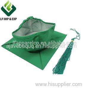 Graduation Hat & Tassel Emerald Green Matte Polyester