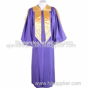 Fancy 100 % Polyeste Choir Robe With Satin Stole