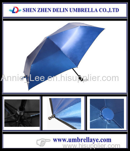 2016 new design umbrella UV coating sun umbrella 3 fold umbrella