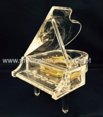 BRILLIANT ACRYLIC GRAND PIANO MUSIC BOX