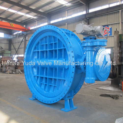 Double eccentric EPDM sealing ring electric operator butterfly valve