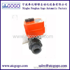 2 way 10 NM torque UPVC actuator motorized water ball valve with manual function