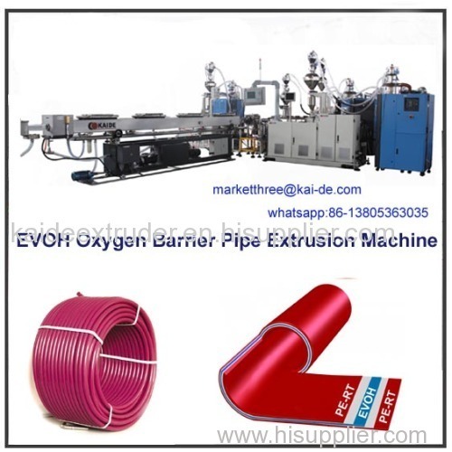 Pipe extrusion machine for EVOH oxygen barrier pipe