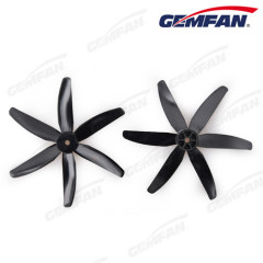 5x4 inch PC plastic model plane CW propeller with 6 blades