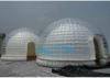 White Double Layer Exhibition Inflatable Dome Tent Fire Proof