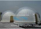 White Double Layer Exhibition Inflatable Dome Tent Fire Proof