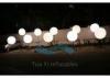 190T Ripstop White Large Inflatable Ball LED Light Pole Balloons