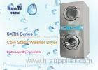 Fully Automatic Stacked Coin Washer Dryer / Coin Operating Washing Machine