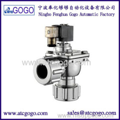 Right angle solenoid pulse valve with nut
