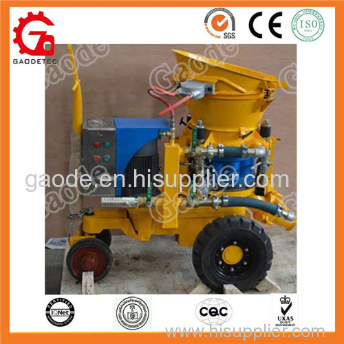 Dry mix concrete spraying machine