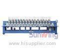 9 Needle 15 Head Flat Embroidery Machine For Shoes / T - Shirts