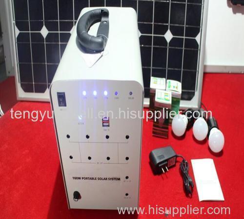 50w solar lighting system for indoor&outdoor with LED lamp